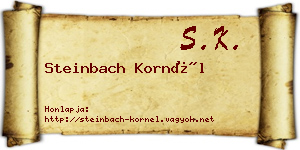Steinbach Kornél névjegykártya